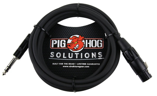 Pig Hog PX-TMXF1 10ft TRS(M)-XLR(F) Balanced Cable