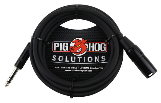 Pig Hog PX-TMXM2 10ft TRS(M)-XLR(M) Balanced Cable