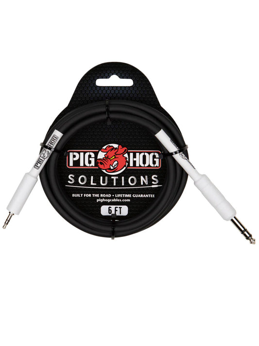 Pig Hog PX48J6 1/4″ TRS to 1/8″ mini, 6ft Cable