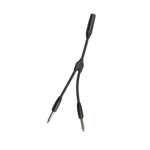 Pig Hog PY-M214F 6″ Y Cable, Mono 1/4″(F)-Dual Mono 1/4″(M)