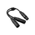 Pig Hog PY-XF2XM 6″ Y Cable, XLR(F)-Dual XLR(M)