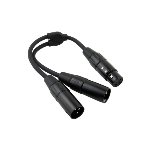 Pig Hog PY-XF2XM 6″ Y Cable, XLR(F)-Dual XLR(M)
