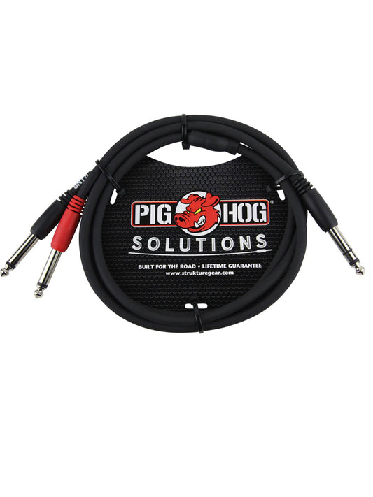 Pig Hog PYIC03 3ft TRS(M)-Dual 1/4″ Insert Cable