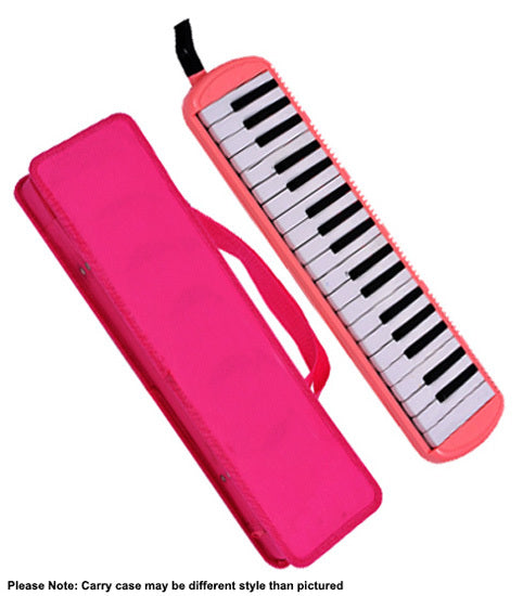 QM Musical QM37APINK 37-Key Melodica in Pink with Bag