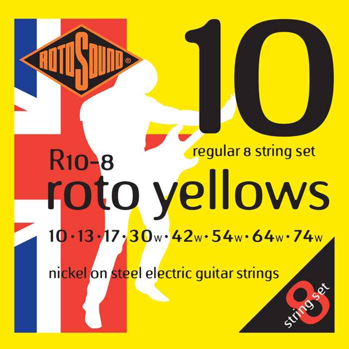 Rotosound R10-8 Regular 8 String Set 10-74 for Electric Guitar