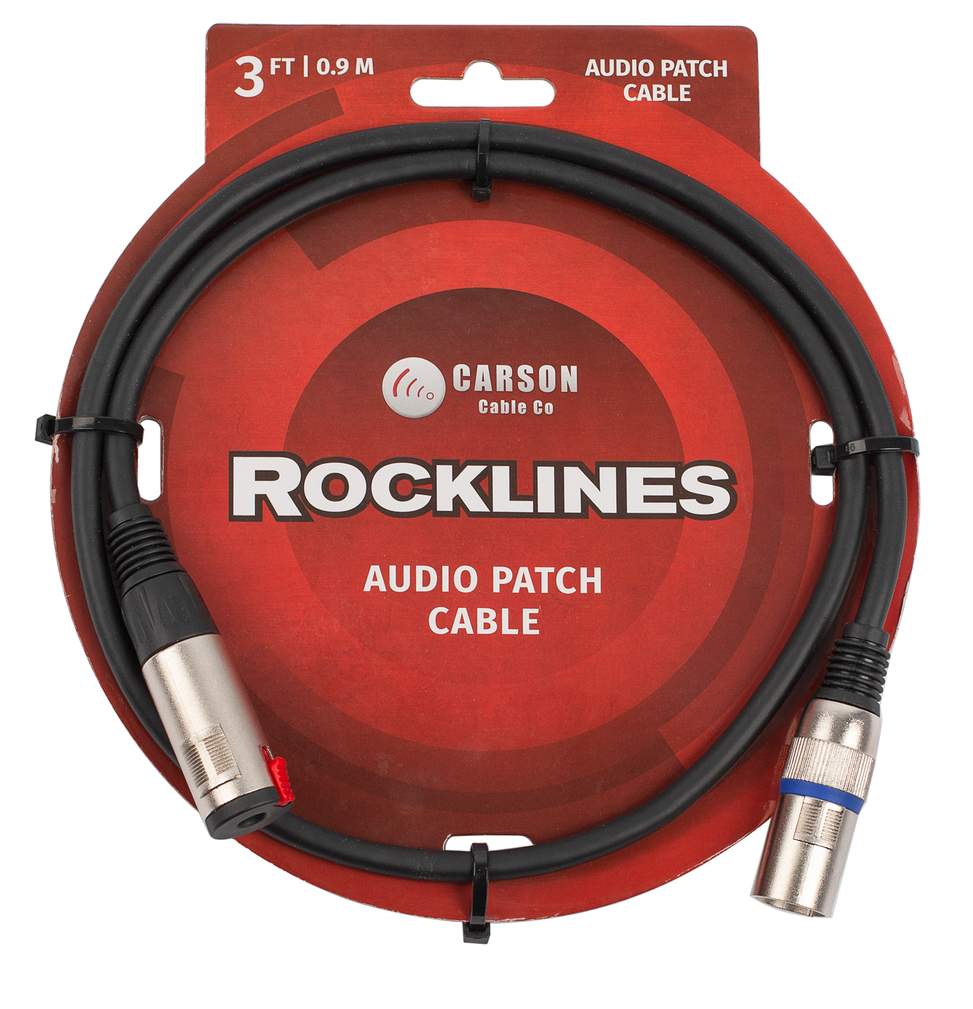 Carson Rocklines RAD34 Audio Patch Cable XLR Male/TRS Female 3ft