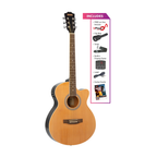 Beginner Packs: Redding 4/4-Sized Grand Concert Electric/Acoustic Guitar with Cutaway