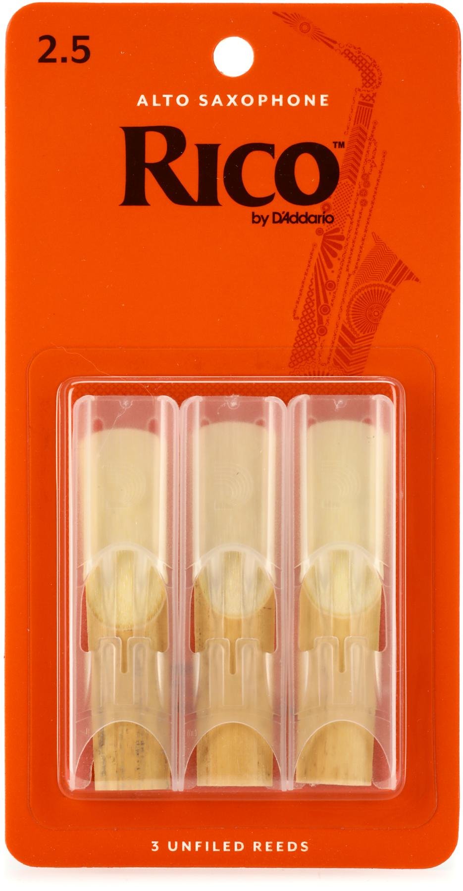 Rico Reeds RJA0325 2.5 Alto Saxophone (3 Pack)