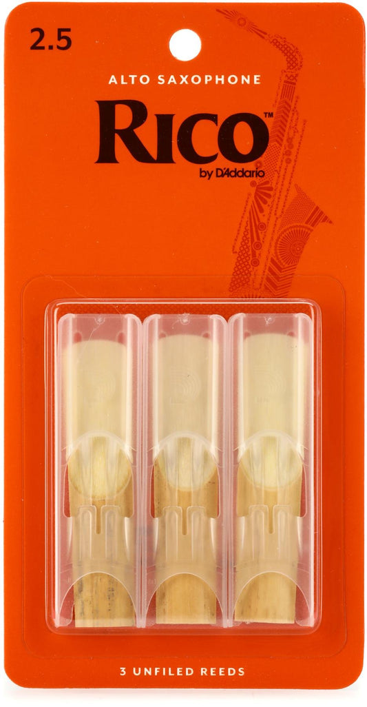 Rico Reeds RJA0325 2.5 Alto Saxophone (3 Pack)
