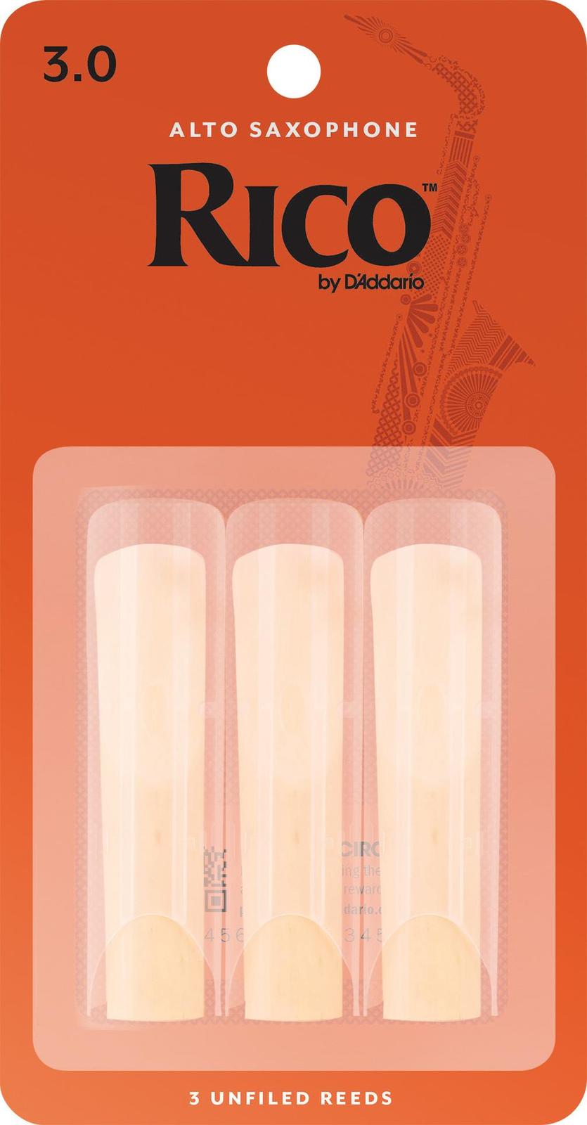 Rico Reeds RJA0330 3.0 Alto Saxophone (3 Pack)
