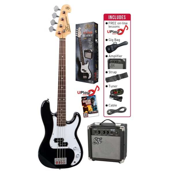 Beginner Packs: SX 3/4-Sized PB-Style Bass Guitar Pack with SX 10w Amp