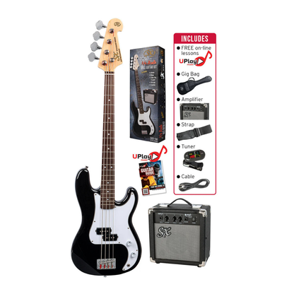 Beginner Packs: SX 4/4-Sized PB-Style Electric Bass Guitar Pack