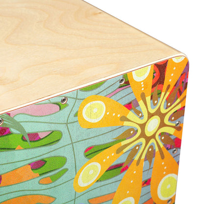 Sela "Art Series" Professional Cajon in Flower Power Design