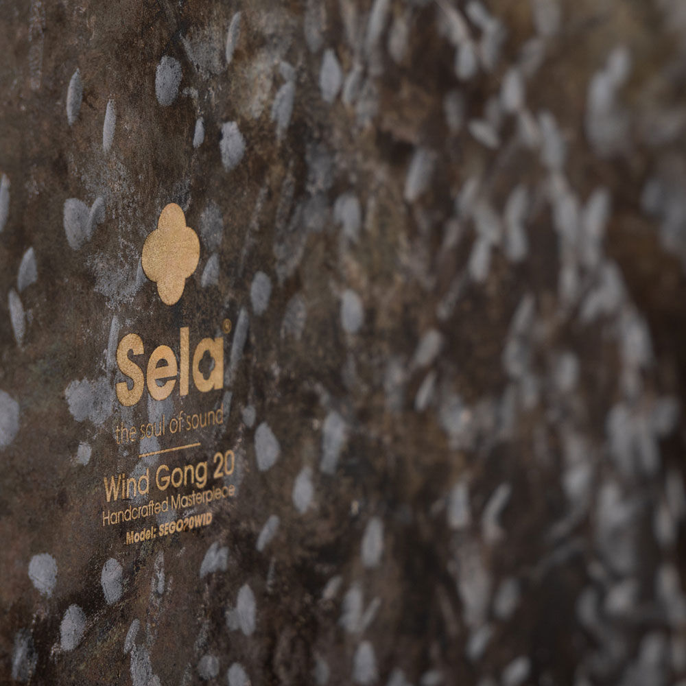 Sela 20" Dark Moon Handmade Untreated Flat Wind Gong