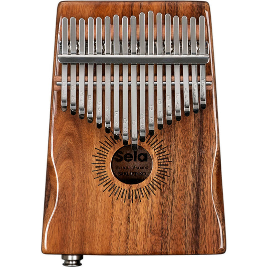 Sela 17-Key Hollow Koa Kalimba Sound Effect in Natural with Pickup