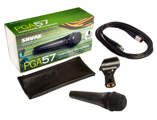 Shure PGA57 Cardioid Dynamic Instrument Microphone with XLR-XLR Cable
