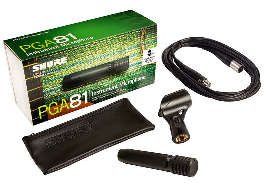 Shure PGA81 Cardioid Condenser Instrument Microphone with XLR-XLR Cable