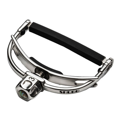 Shubb SHUBBF3 F3 Fine Tune Steel String Guitar Capo for Wider Necks in Stainless Steel