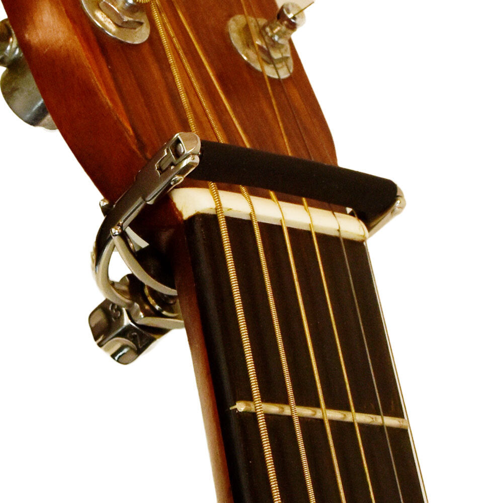 Shubb SHUBBF3 F3 Fine Tune Steel String Guitar Capo for Wider Necks in Stainless Steel