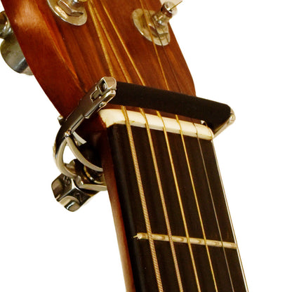 Shubb SHUBBF3 F3 Fine Tune Steel String Guitar Capo for Wider Necks in Stainless Steel