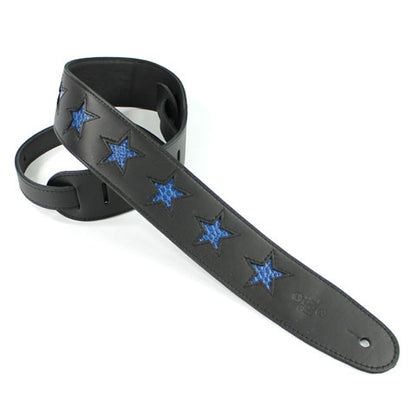 DSL Star Leather Guitar Strap (Assorted Colours)