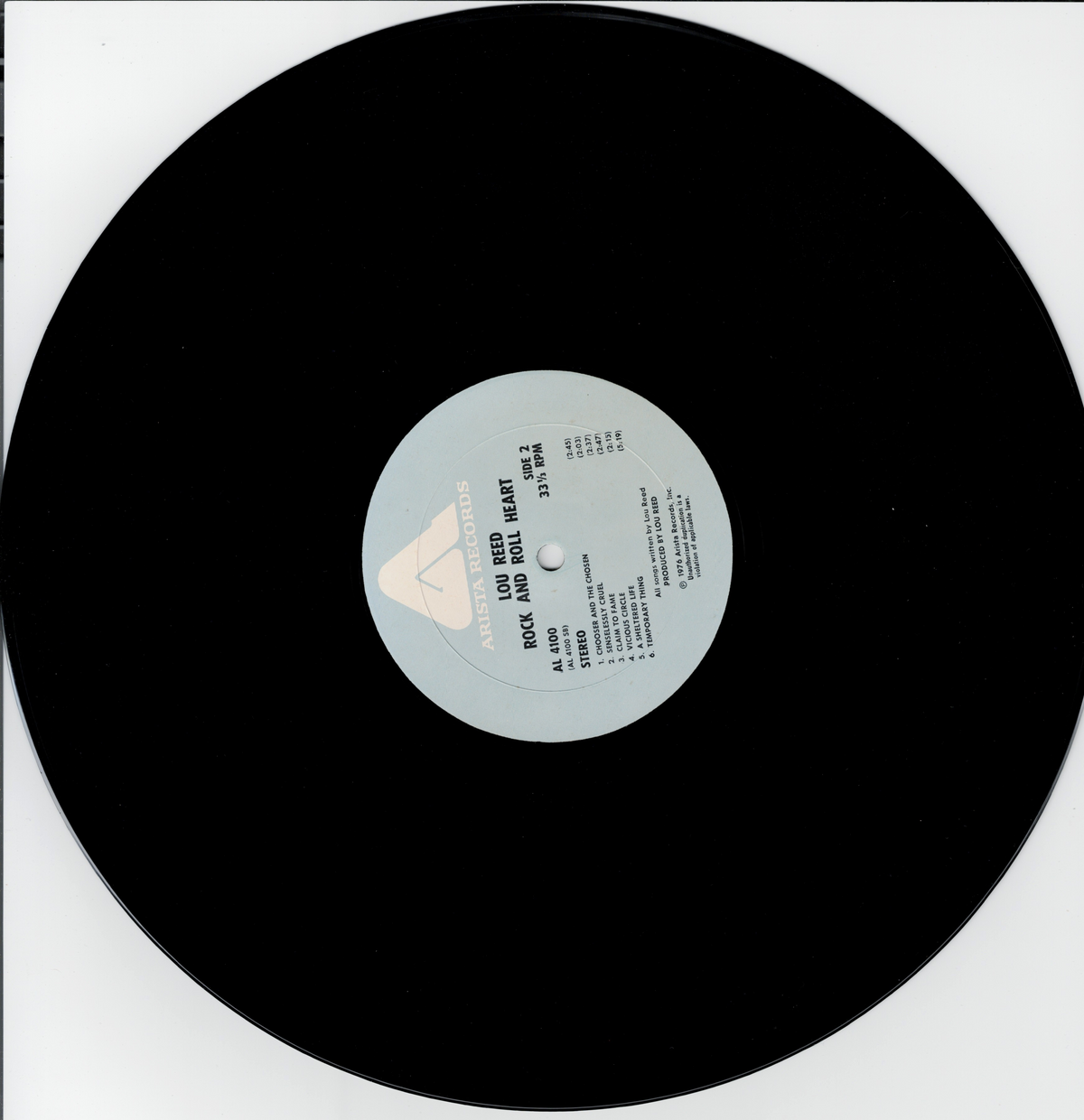 Lou Reed - Rock and Roll Heart (Vinyl, LP, Album, Stereo, Waddell Pressing)