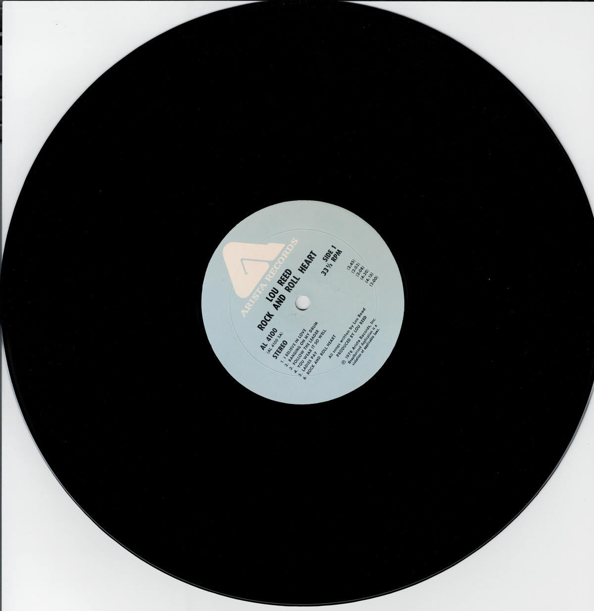 Lou Reed - Rock and Roll Heart (Vinyl, LP, Album, Stereo, Waddell Pressing)