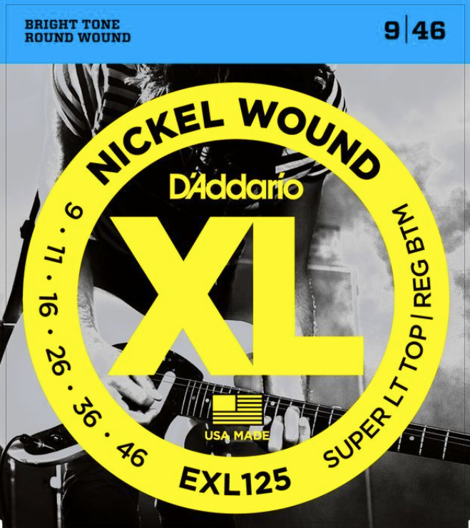 D'Addario XL Nickel Wound EXL110W Regular Light (Wound Third) Electric Guitar Strings (10-46)
