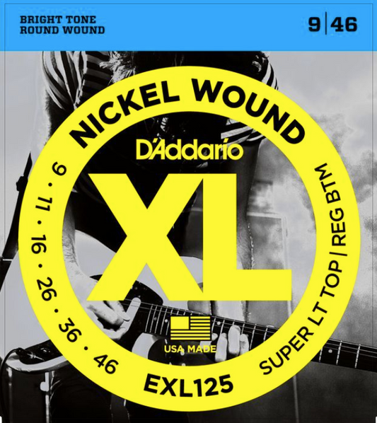 D'Addario XL Nickel Wound EXL110W Regular Light (Wound Third) Electric Guitar Strings (10-46)