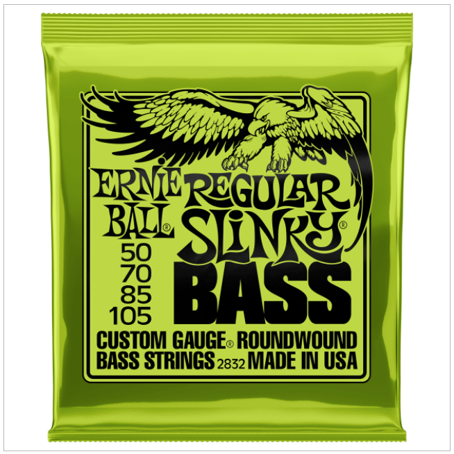 Ernie Ball Nickel Wound Electric Bass Strings P02832 Regular Slinky (50-105)