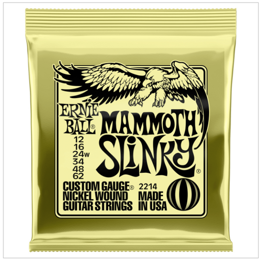 Ernie Ball Nickel Wound Electric Guitar Strings P02214 Mammoth Slinky (12-62)