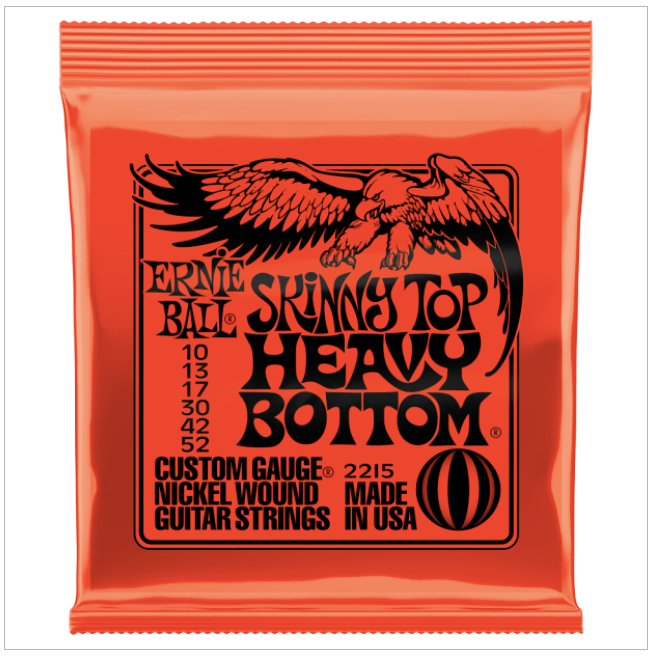 Ernie Ball Nickel Wound Electric Guitar Strings P02215 Skinny Top Heavy Bottom (10-52)