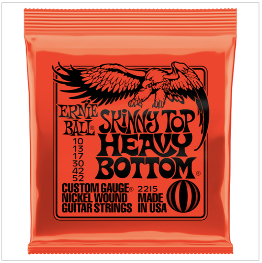 Ernie Ball Nickel Wound Electric Guitar Strings P02215 Skinny Top Heavy Bottom (10-52)