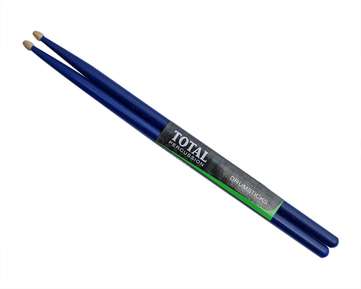 Total Percussion T5ABLU Blue 5A Wood Tip Drumsticks
