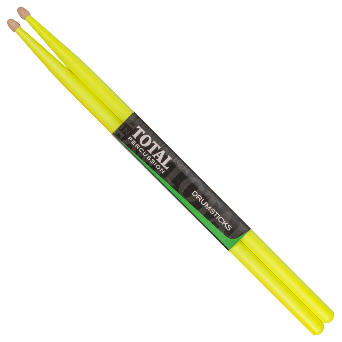 Total Percussion T5AFLY Fluro Yellow 5A Wood Tip Drumsticks