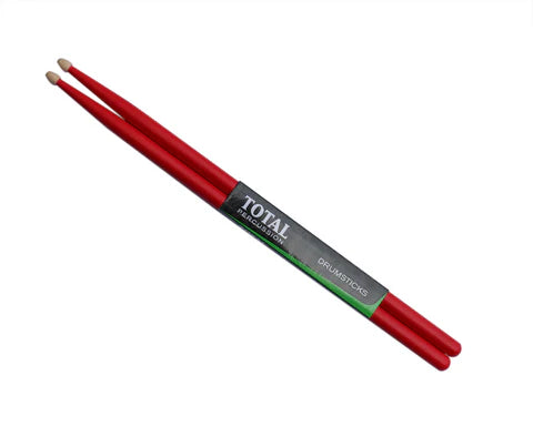 Total Percussion T5ARED Red 5A Wood Tip Drumsticks