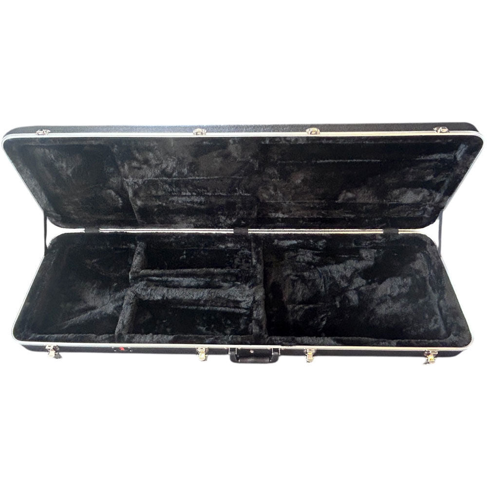 Torque TBC501BK Deluxe ABS Rectangular Electric Bass Guitar Case in Black Finish