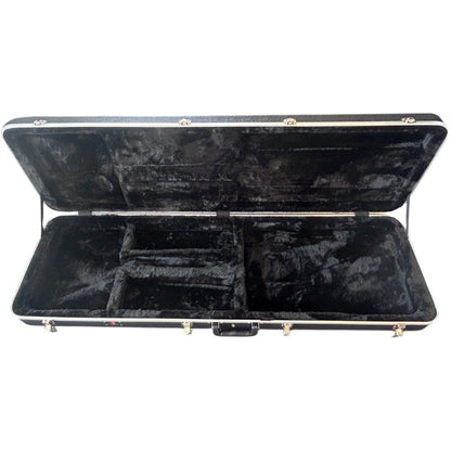 Torque TBC501BK Deluxe ABS Rectangular Electric Bass Guitar Case in Black Finish