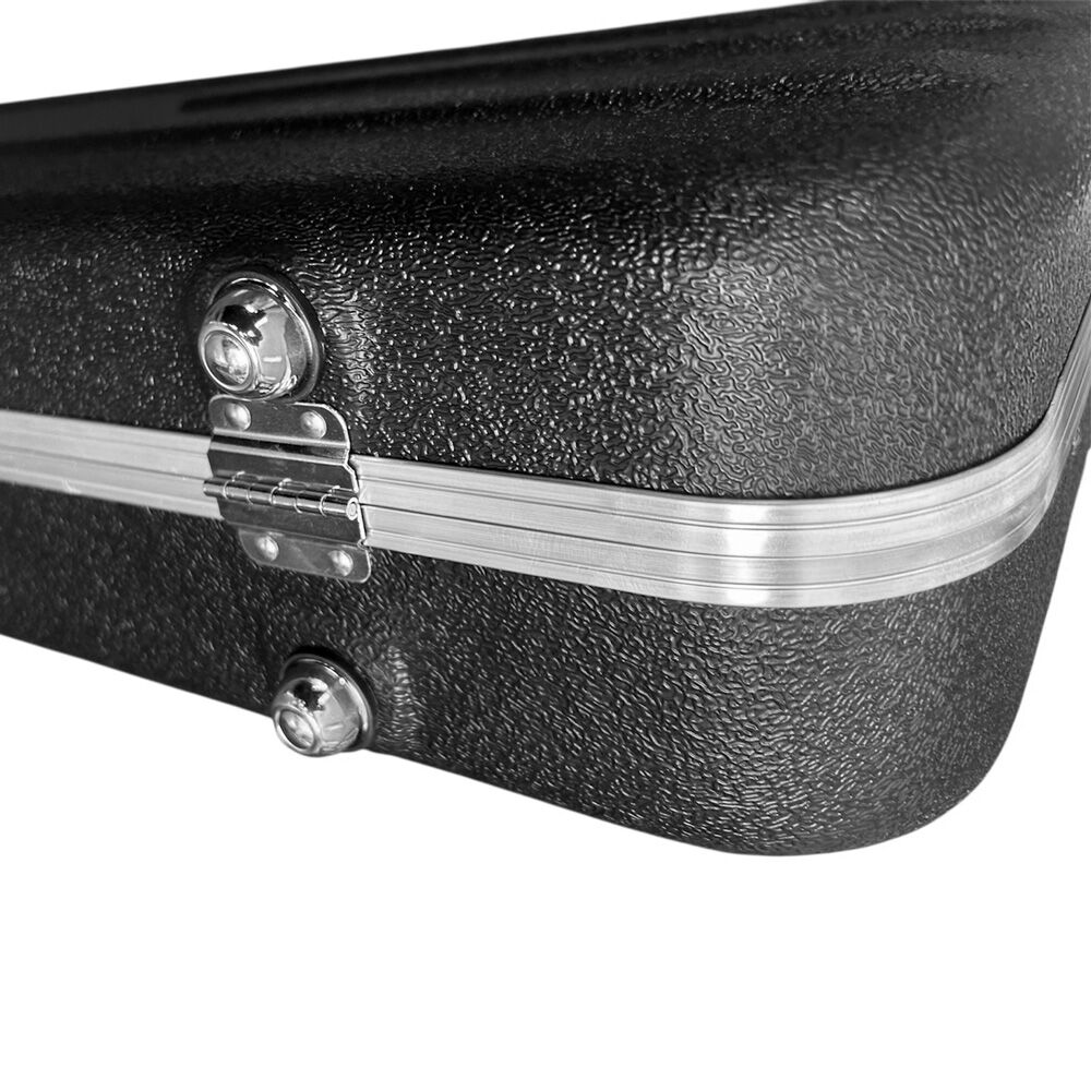 Torque TBC501BK Deluxe ABS Rectangular Electric Bass Guitar Case in Black Finish