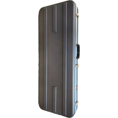 Torque TBC501BW Deluxe ABS Rectangular Electric Bass Guitar Case in Black/White Finish