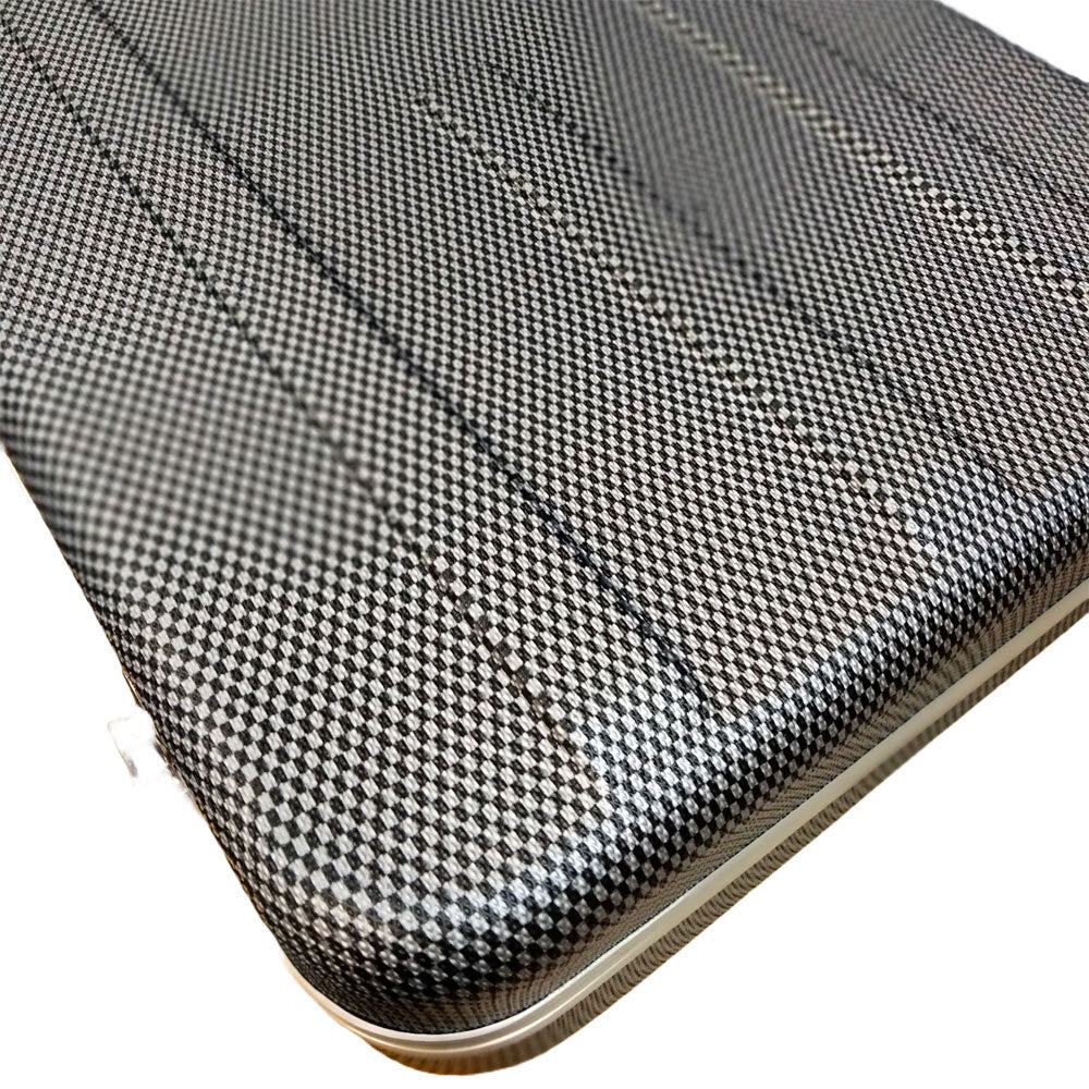 Torque TBC501BW Deluxe ABS Rectangular Electric Bass Guitar Case in Black/White Finish