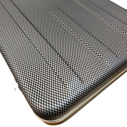 Torque TBC501BW Deluxe ABS Rectangular Electric Bass Guitar Case in Black/White Finish