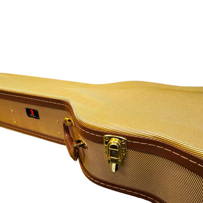 Torque TCC501MGTWE Wooden Archtop Classical Guitar Case in Tweed Finish