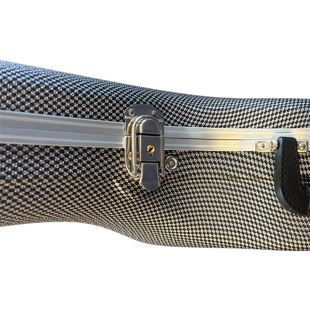 Torque Deluxe Shaped ABS Classical Guitar Case in Black/White Finish