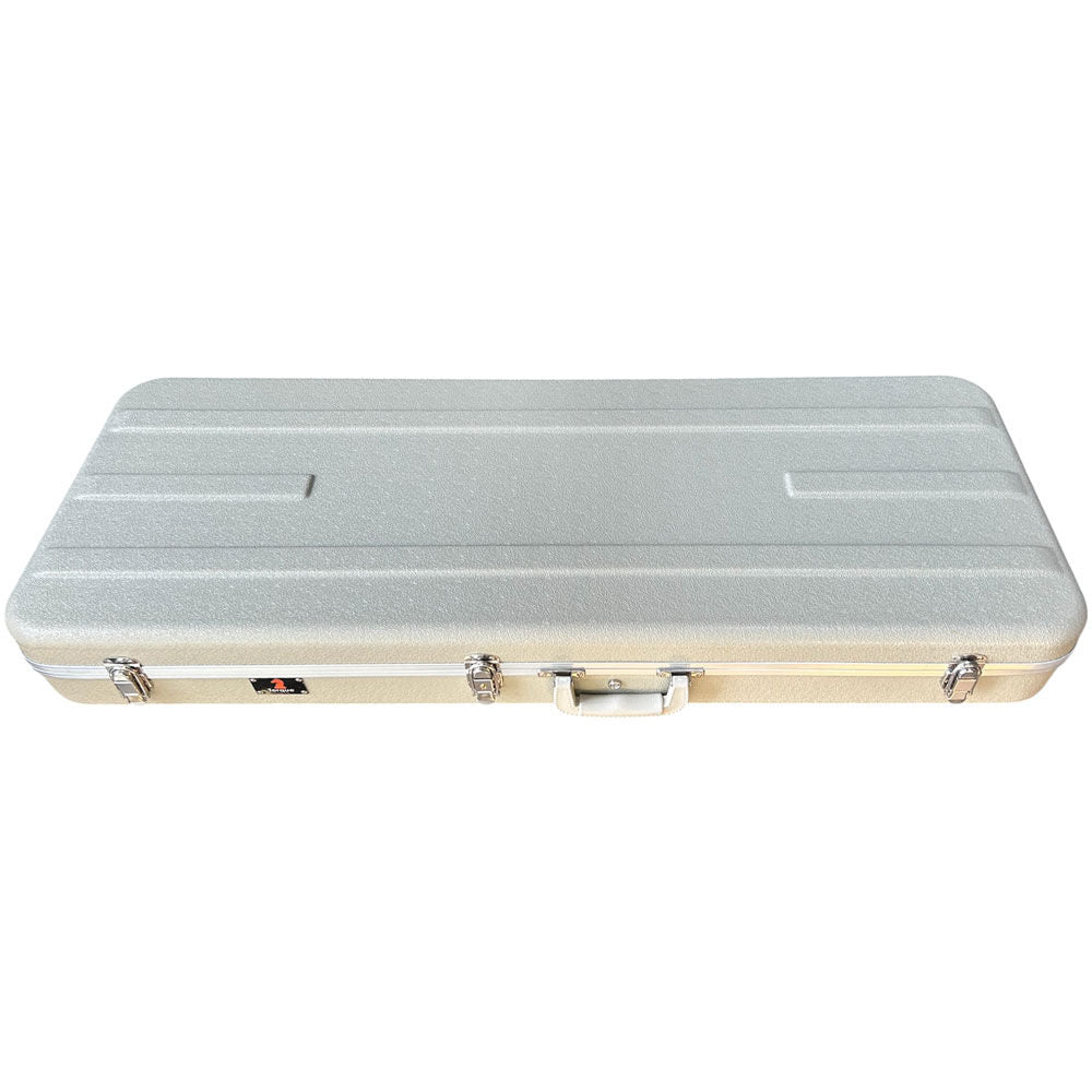 Torque TEC501IVORY Deluxe ABS Rectangular Electric Guitar Case in Ivory Finish