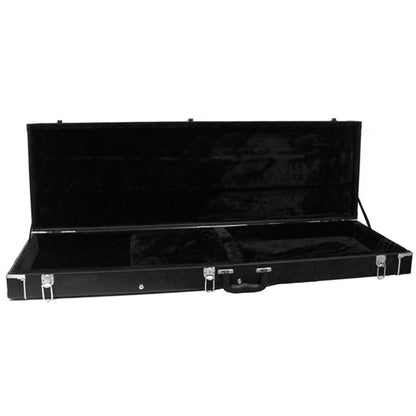 Torque TEC501MFBK Wooden Rectangular Electric Guitar Case in Black Finish
