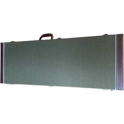Torque TEC501MFOLIV Wooden Rectangular Electric Guitar Case in Olive Finish