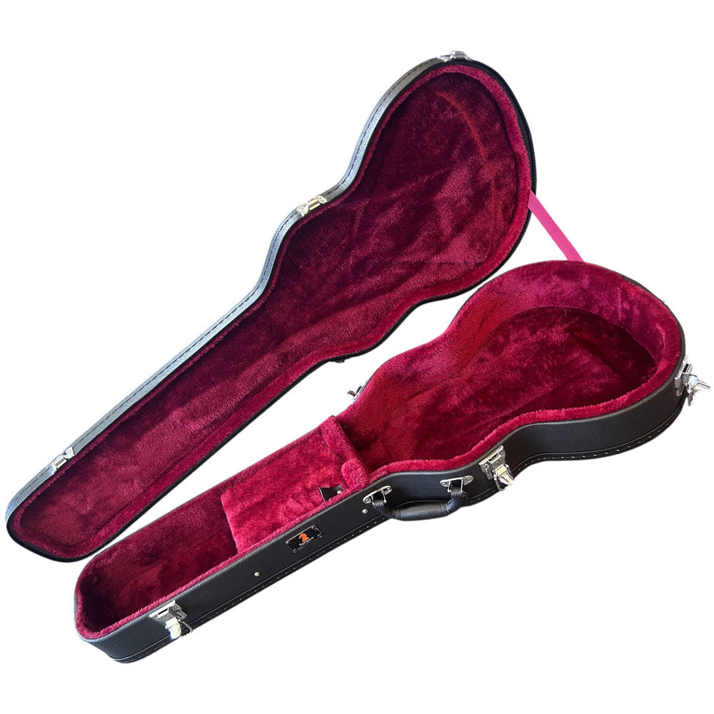 Torque TLP501MGBK Wooden Archtop LP-Style Electric Guitar Case in Black Finish