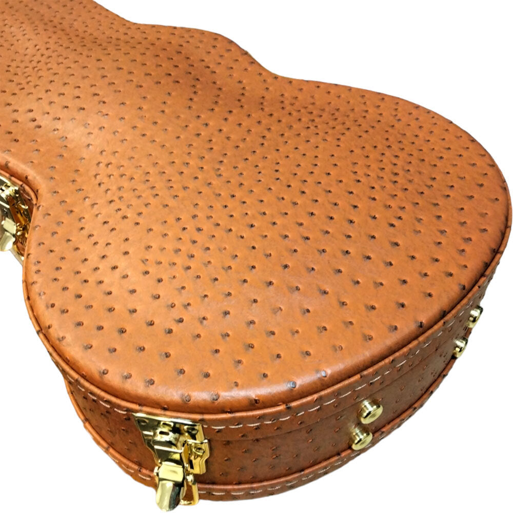 Torque TLP501MGOSTR Wooden Archtop LP-Style Electric Guitar Case in Ostrich Finish