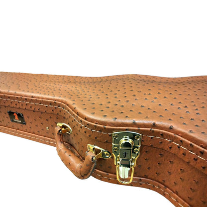 Torque TLP501MGOSTR Wooden Archtop LP-Style Electric Guitar Case in Ostrich Finish